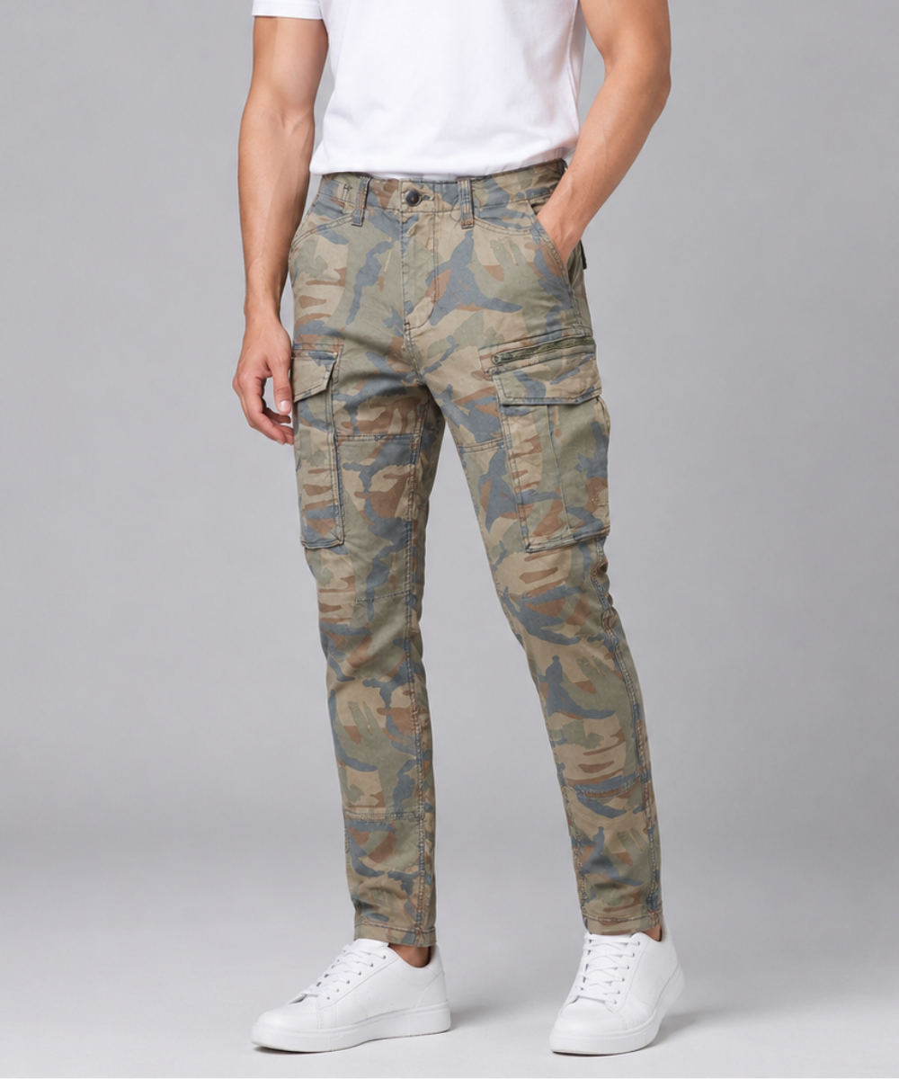 Men's Slim Fit Camo Cargo Pants