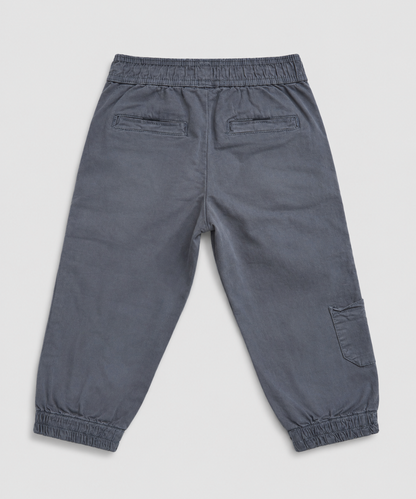 Boys Jogger Cargo Trouser - Khaki Back Flat