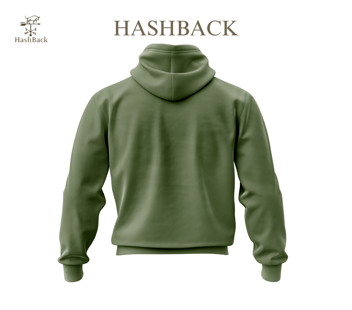 HashBack Plain Zipper Hoodie D14 GREEN