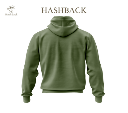 HashBack Plain Zipper Hoodie D14 GREEN