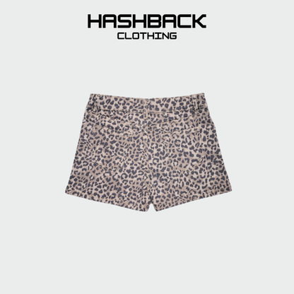 Girls Leopard Print Skirt Shorts