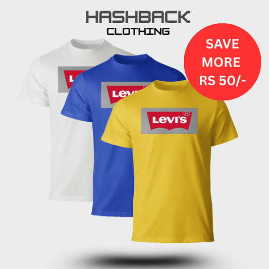 Pack of 3 Premium Export Branded T-Shirts – Random Mixed Colors | Soft Cotton | Regular Fit | For Men
