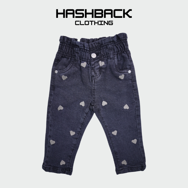 Girl Heart Embroidered Pant