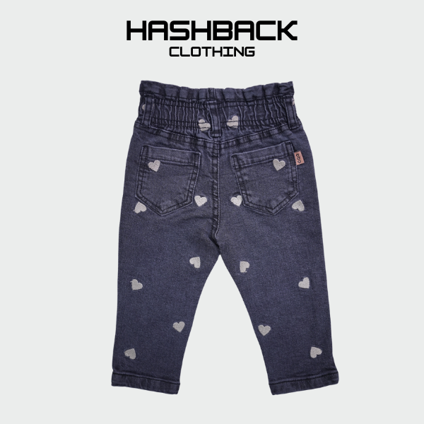 Girl Heart Embroidered Pant