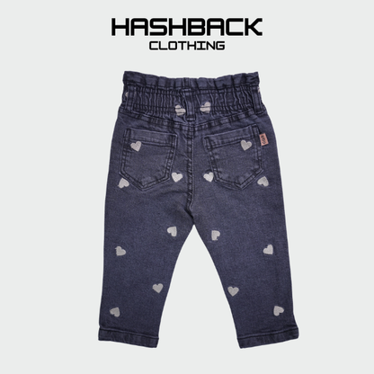 Girl Heart Embroidered Pant