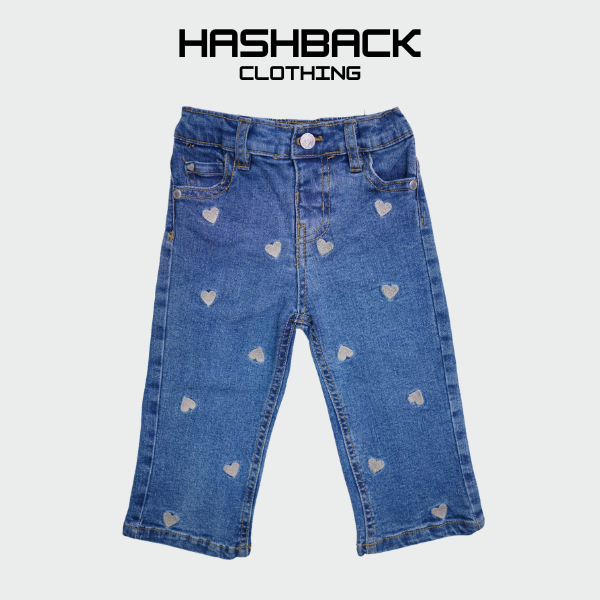 Girl Heart Embroidered Pant