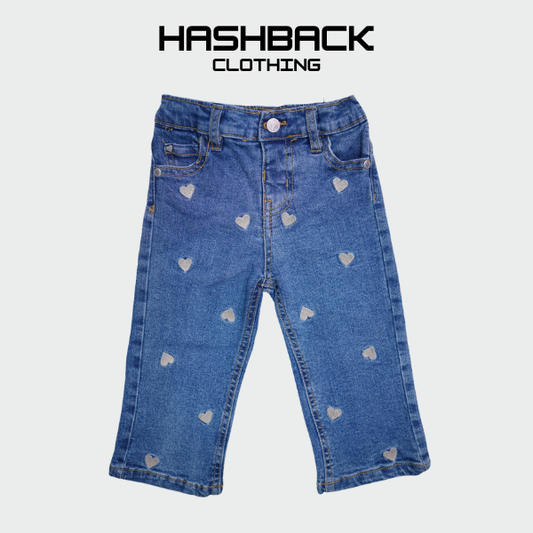 Girl Heart Embroidered Pant
