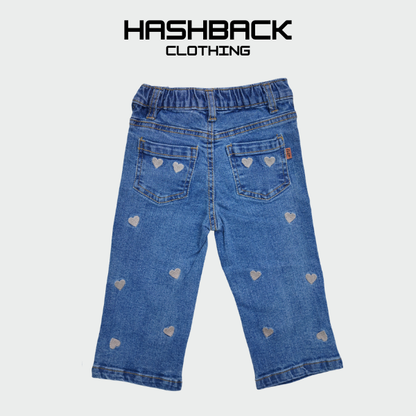 Girl Heart Embroidered Pant
