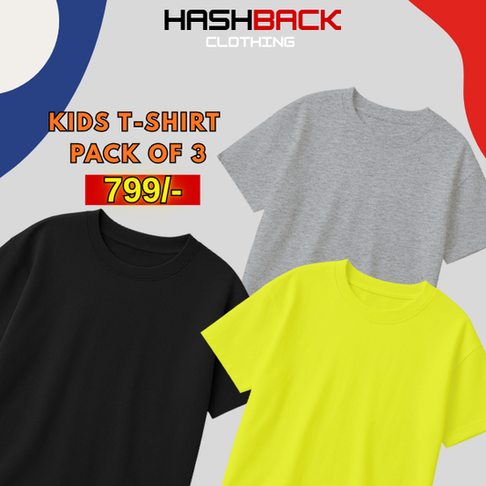 Pack of 3 Plain T-Shirts