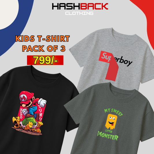 Pack of 3 Boys Printed T-Shirts