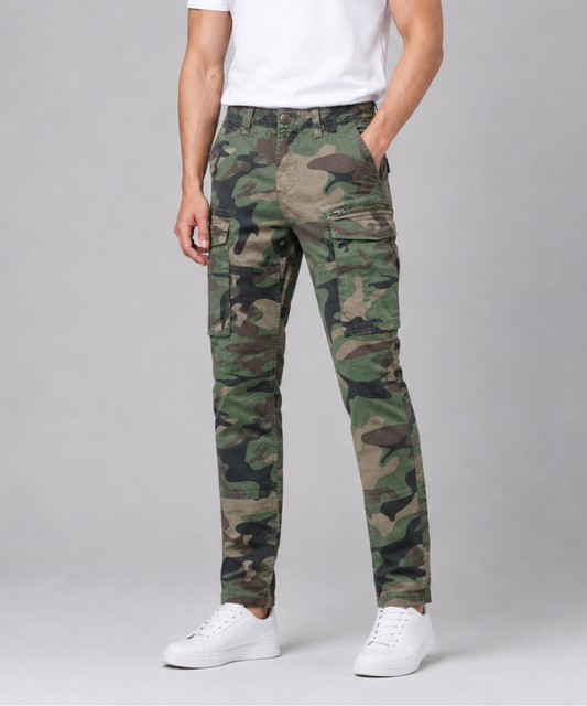 Men's Slim Fit Camo Cargo Pants