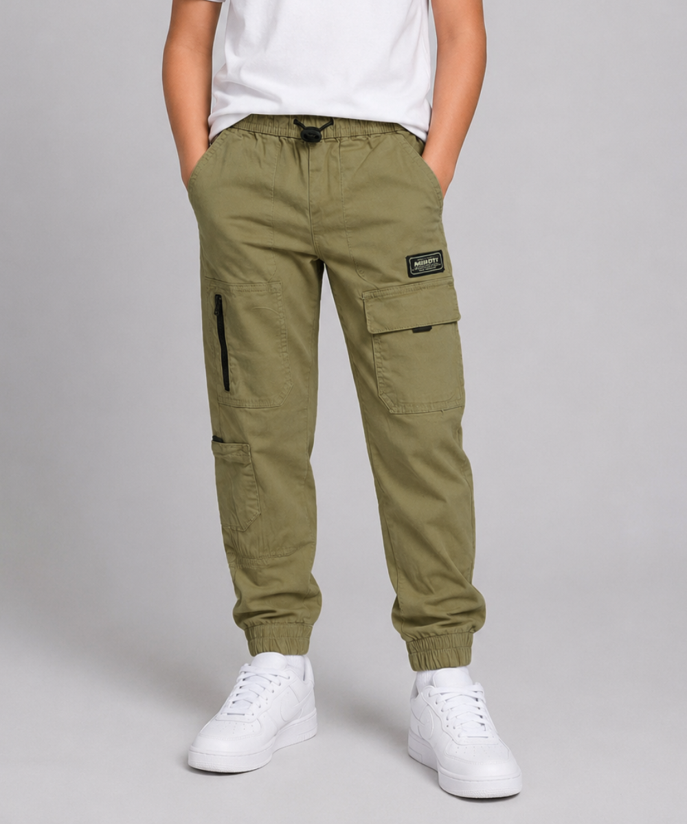 Boys Multi-Pocket Jogger Cargo Trouser