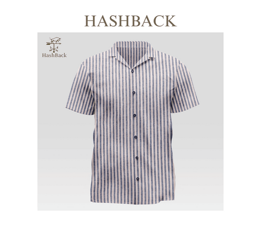 HashBack Hawaiian Beach Casual Button Down Cuban Collar Printed Shirt For Men