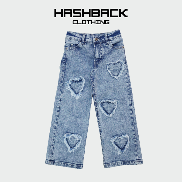 Girls Heart patch Pant