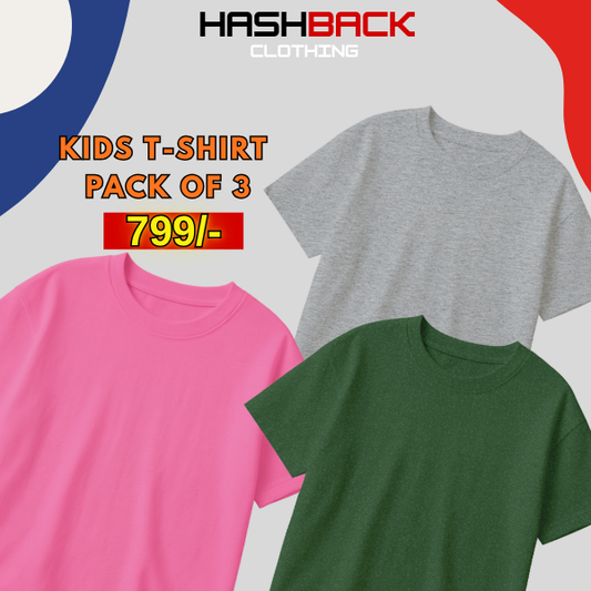 Pack of 3 Plain T-Shirts
