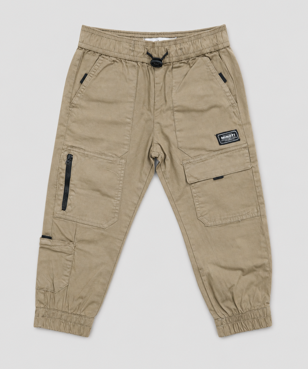 Boys Jogger Cargo Trouser - Black Model Side