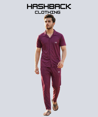 HashBack Dri-Fit Tracksuit – Cuban Collar Co-ord Set