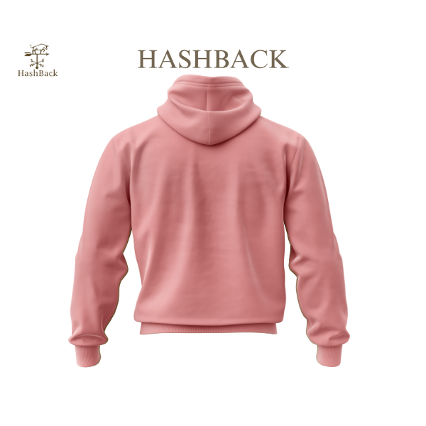 HashBack Plain Zipper Hoodie 17-PINK