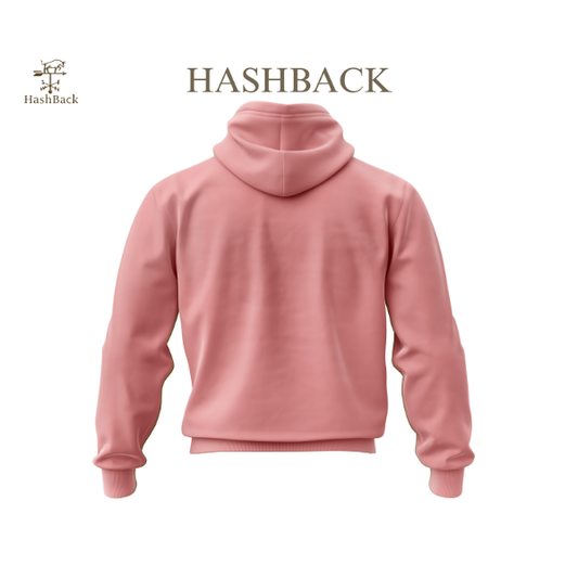 HashBack Plain Zipper Hoodie 17-PINK
