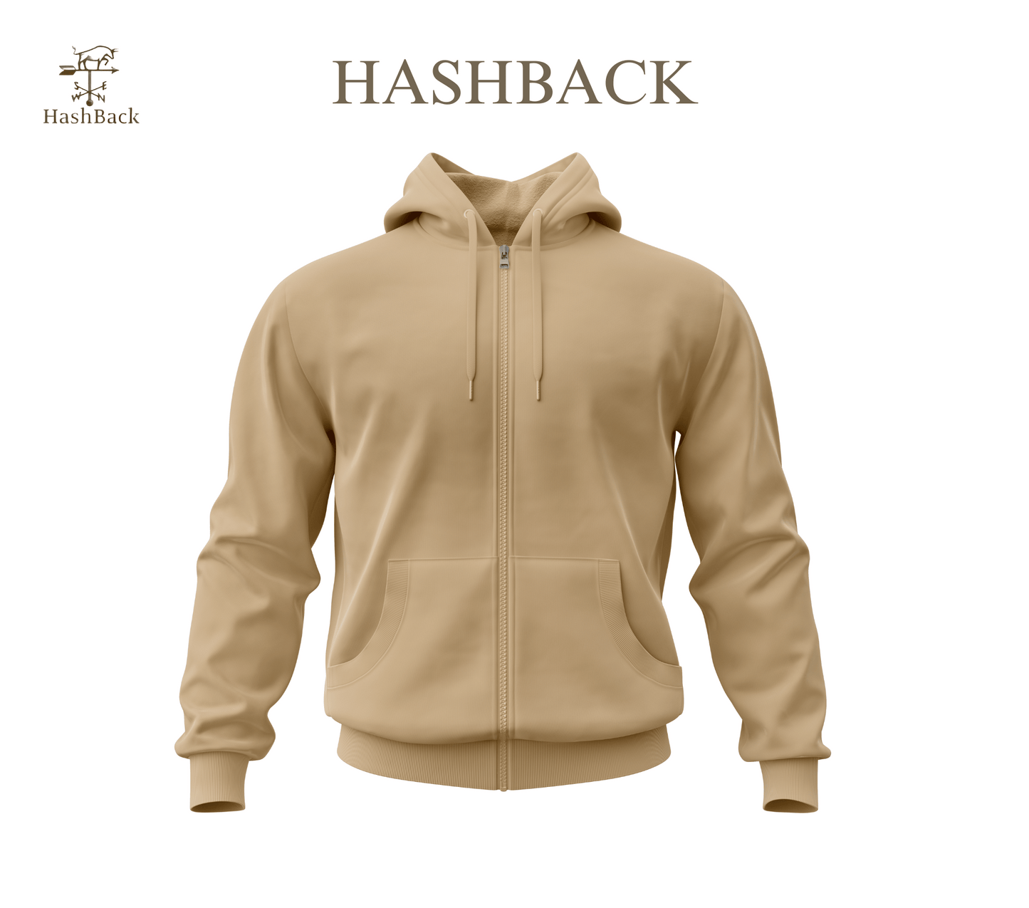 HashBack Plain Zipper Hoodie D18 Big & Tall