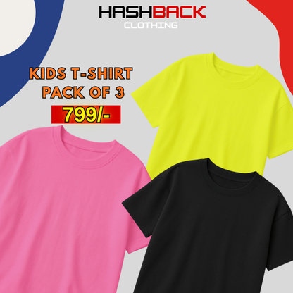 Pack of 3 Plain T-Shirts