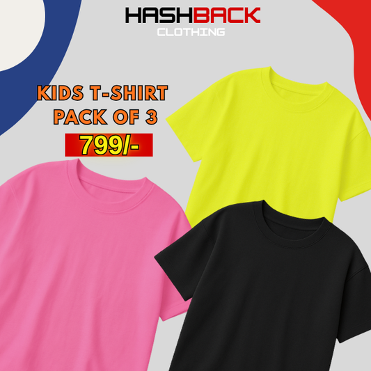 Pack of 3 Plain T-Shirts