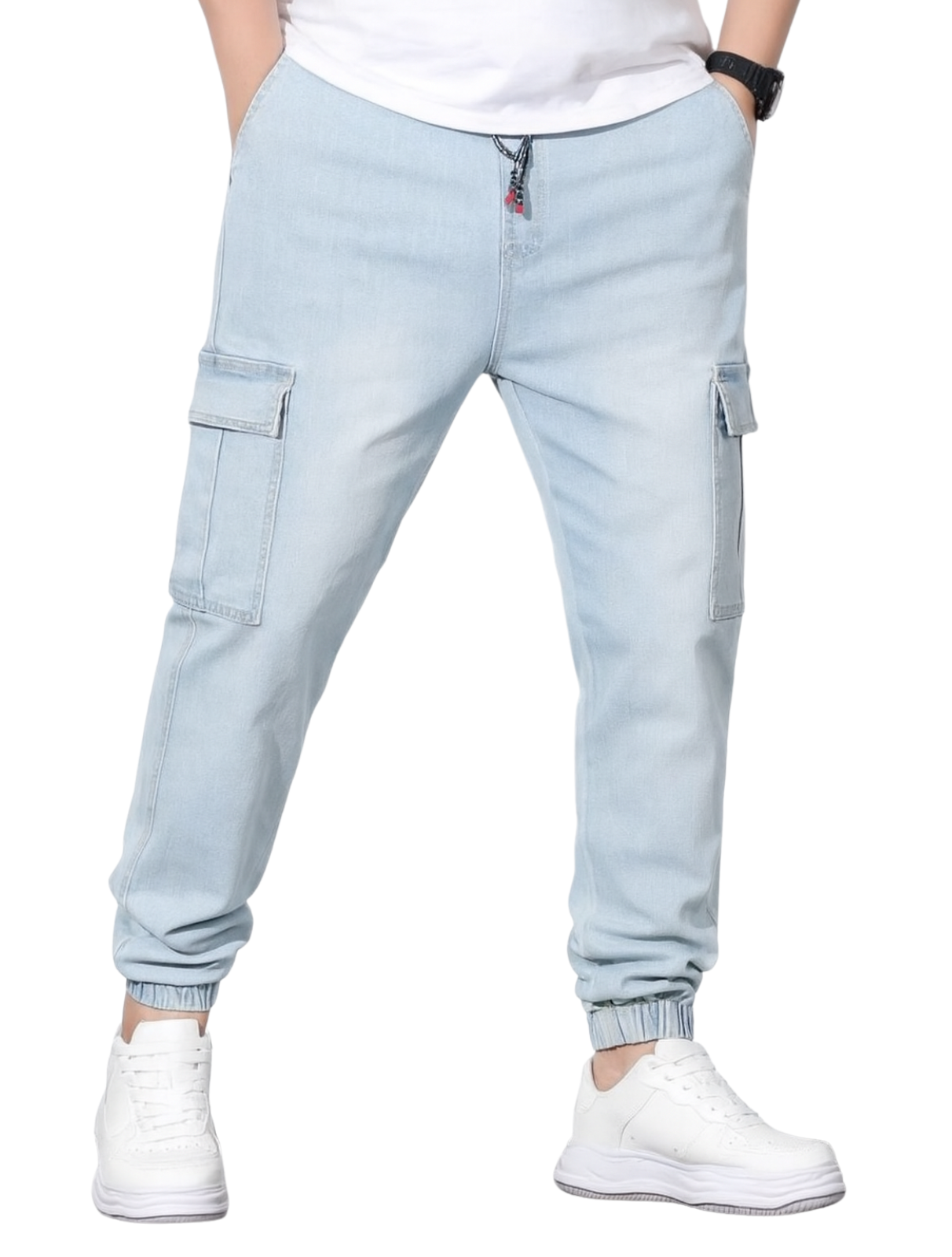 Men's Denim Cargo Jogger