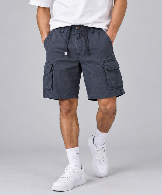 Men's Cargo Shorts – Multi-Pocket Utility Shorts with Drawstring