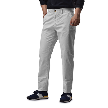Mens Slim fit Chinos Pants - Light Grey- AM001