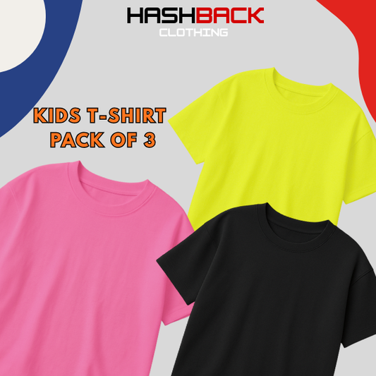 Pack of 3 Plain T-Shirts