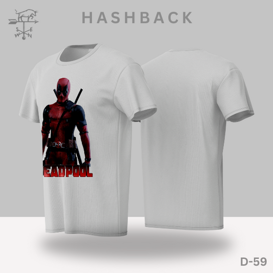 Printed Crew Neck T Shirt For Men D59