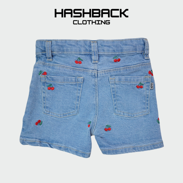 Girls Embroidered Denim Shorts