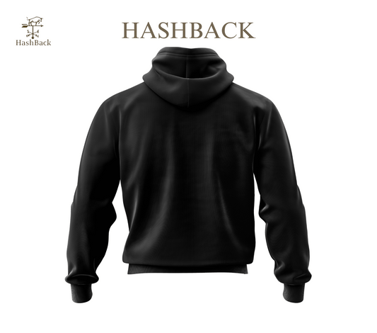 HashBack Plain Zipper Hoodie Black