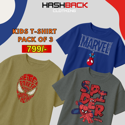 Pack of 3 Boys Printed T-Shirts