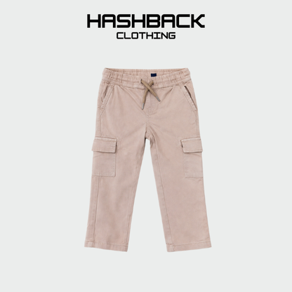 Kids Cargo Trouser - Soft Cotton with Elastic Waist (12M-12Y)
