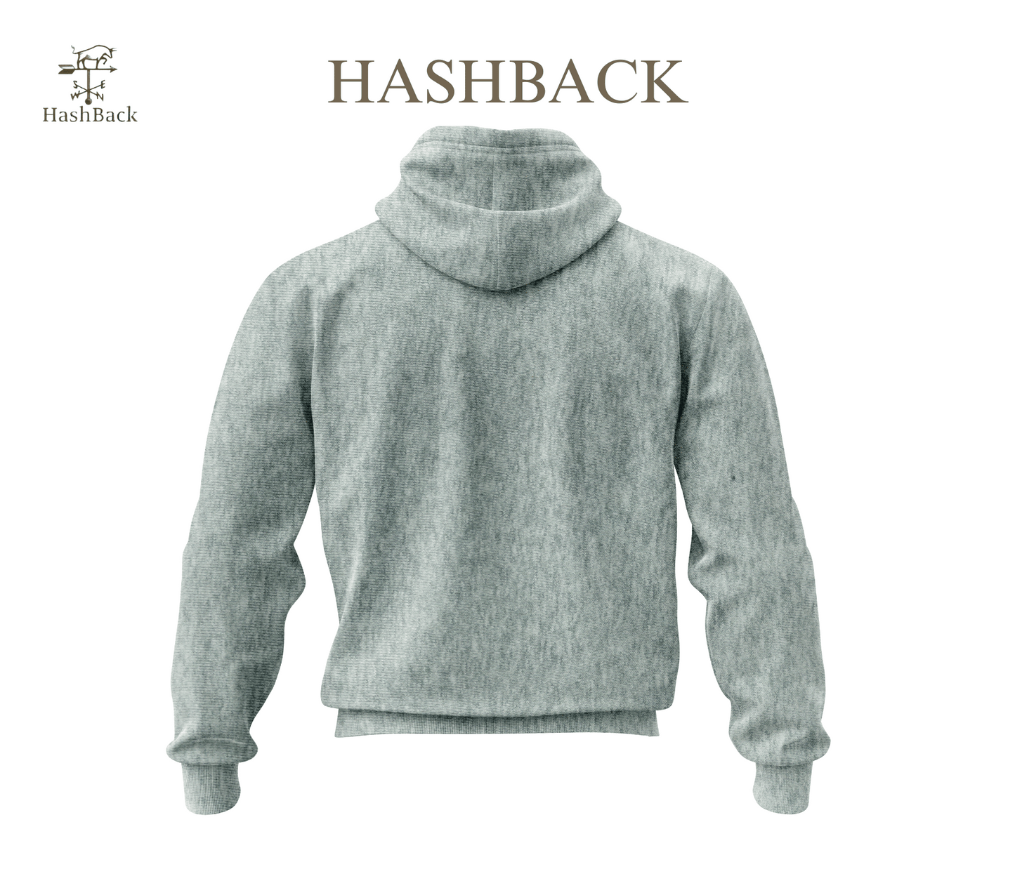 HashBack Plain Zipper Hoodie HEATHER-21