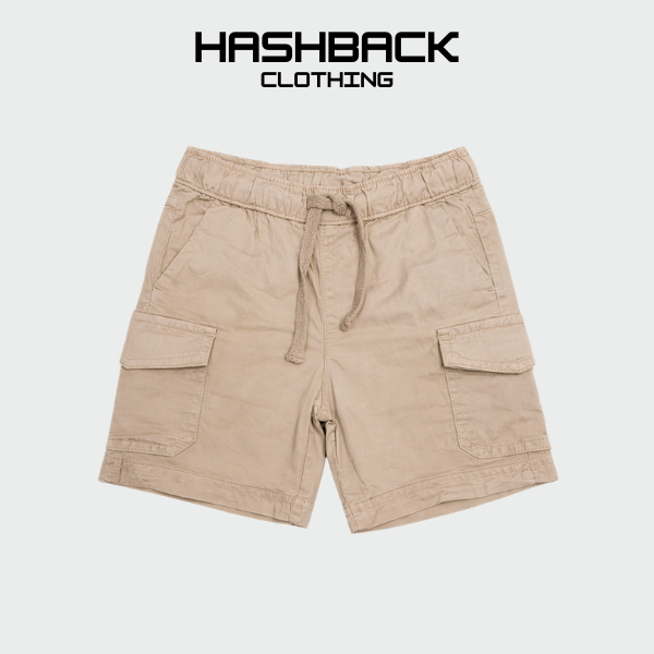 Kids Cargo Shorts - Cotton Drawstring Shorts
