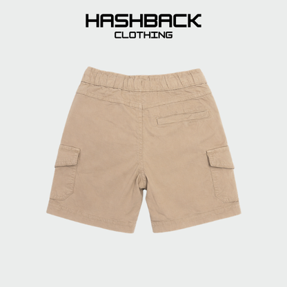 Kids Cargo Shorts - Cotton Drawstring Shorts
