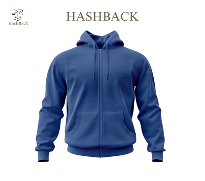 HashBack Plain Zipper Hoodie HD HEATHER NAVY Big & Tall