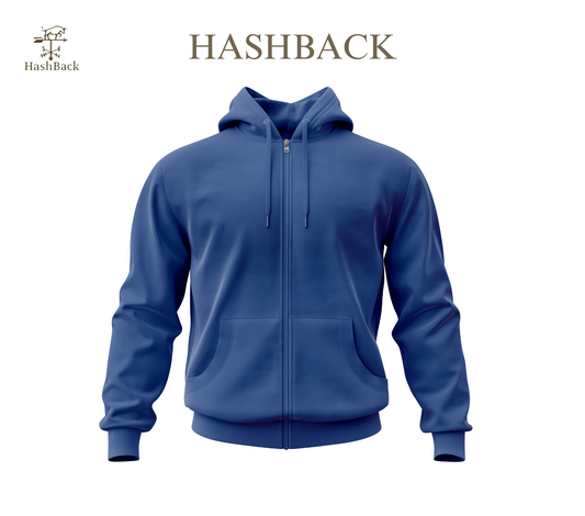 HashBack Plain Zipper Hoodie HD HEATHER NAVY Big & Tall