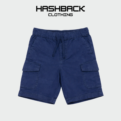 Kids Cargo Shorts - Cotton Drawstring Shorts