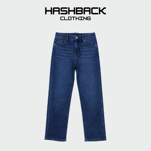 Kids 5-Pocket Denim Straight Pant - Dark Blue Washed