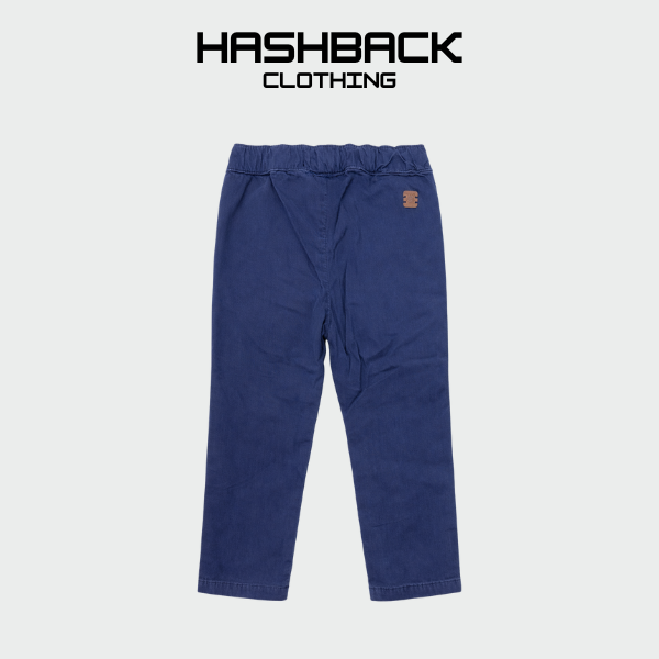 Kids Navy Cotton Pants - Soft Elasticated Straight Fit for Boys & Girls
