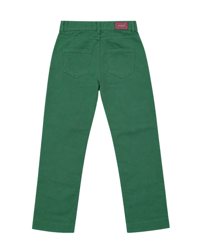 Women’s Green Double-Button Denim Pants