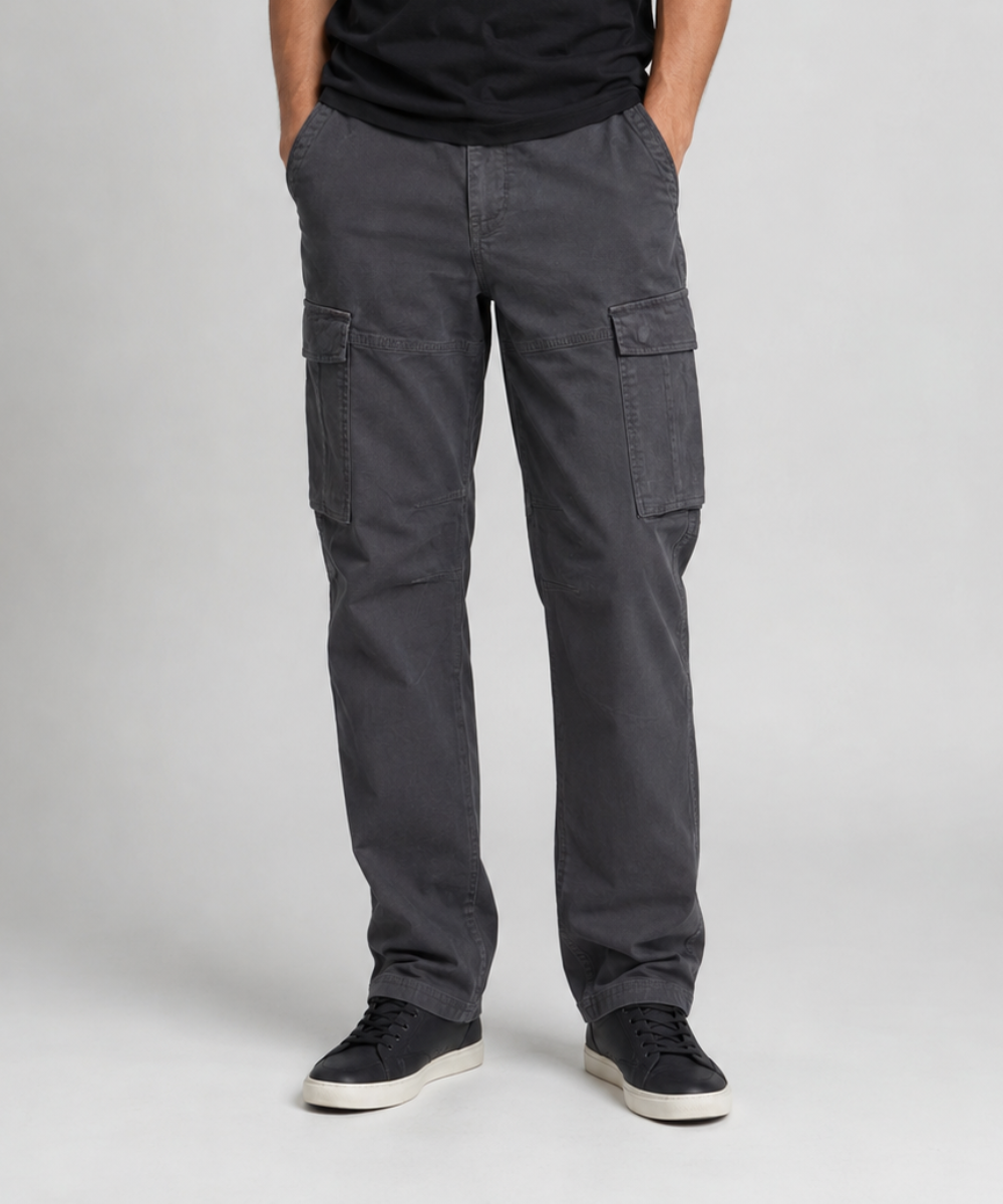 Men's Cargo Pants – Relaxed Fit with Elastic Waist