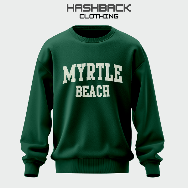 Embroidery Sweatshirt Oversized Drop Shoulder Crew Neck Mix Embroidery Article