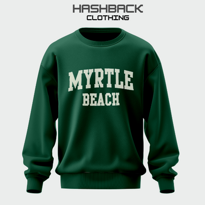 Embroidery Sweatshirt Oversized Drop Shoulder Crew Neck Mix Embroidery Article