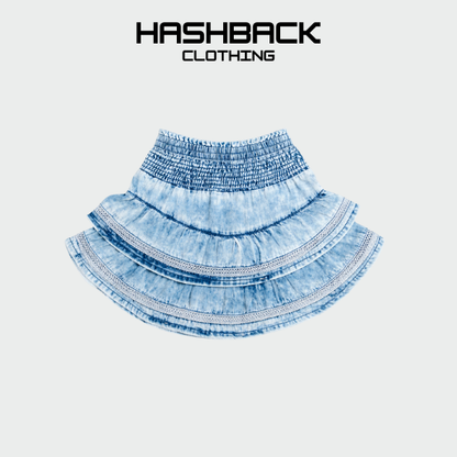 Girls Denim Frill Skirt - Soft & Comfortable
