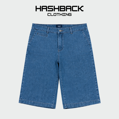 Women Wide Leg Denim Shorts - Baggy Style