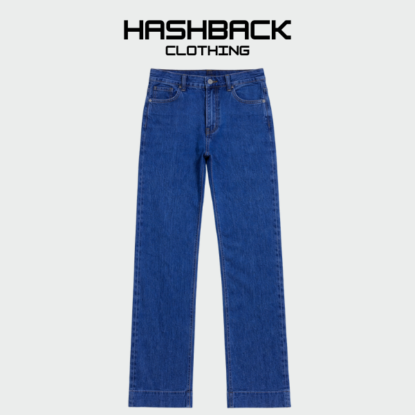 Women's Dark Blue Boot Cut Pants - Mid Rise